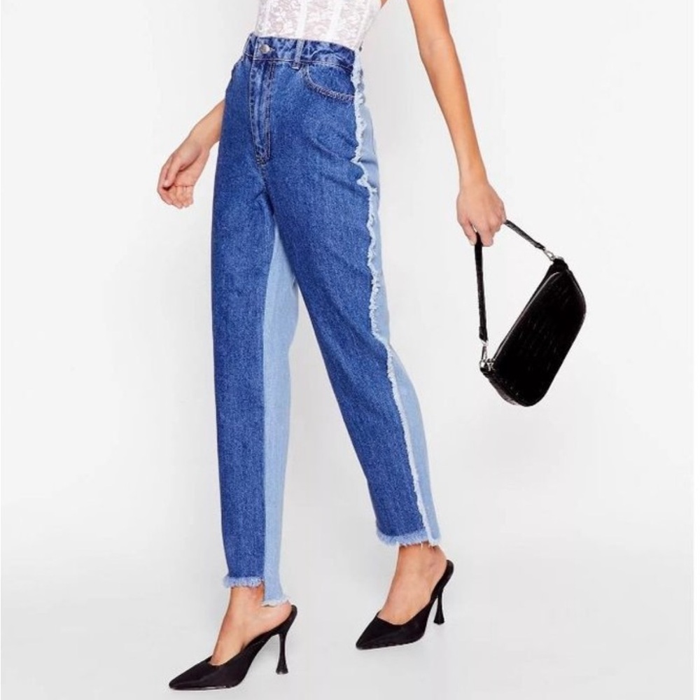 NastyGal Two-Tone Blue Women's Jeans